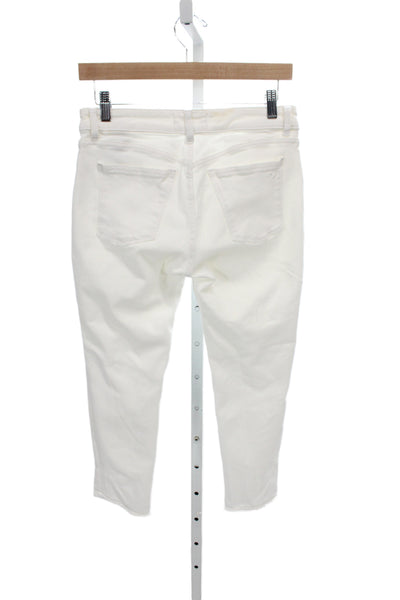 DL1961 Womens Ankle Jeans White Mid Rise Cotton Size 28