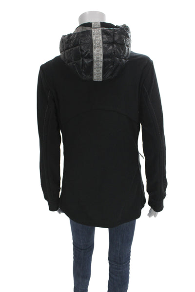 Alp N Rock Womens Puffer Jacket Black Zip Alpine Winter Long Sleeve Size 4