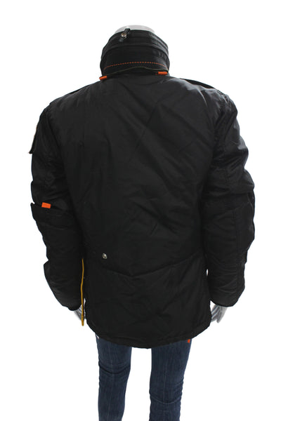 Parajumpers Womens Military Jacket Black Nylon Zip Size 6