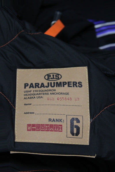 Parajumpers Womens Military Jacket Black Nylon Zip Size 6