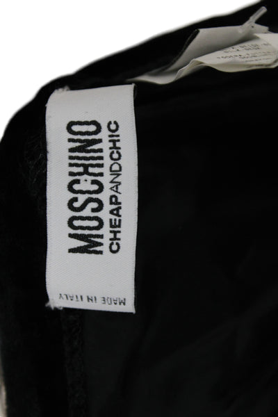 Moschino Cheap & Chic Womens Straight Pencil Skirt Black Rayon Solid Size 10