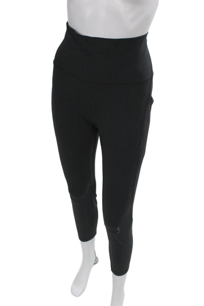 Lululemon Womens Black Capri Leggings Nylon Athleisure Size 10