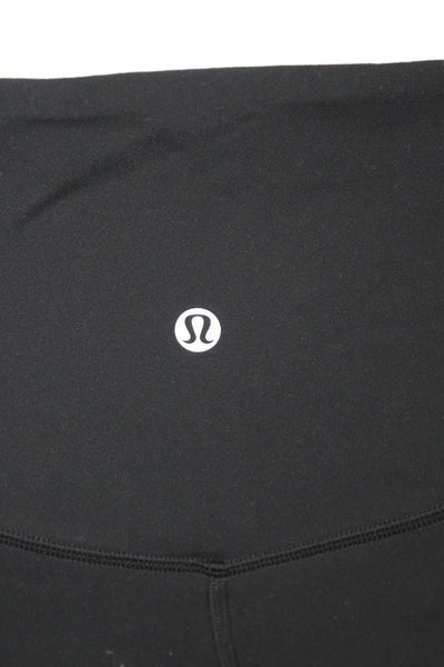 Lululemon Womens Black Capri Leggings Nylon Athleisure Size 10