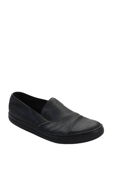Kenneth Cole Mens Slip On Round Toe Leather Sneakers Black Size 8.5