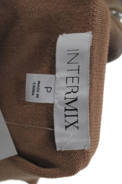 Intermix Women Brown Viscose Scoop Neck Sleeveless Camisole Summer Size S