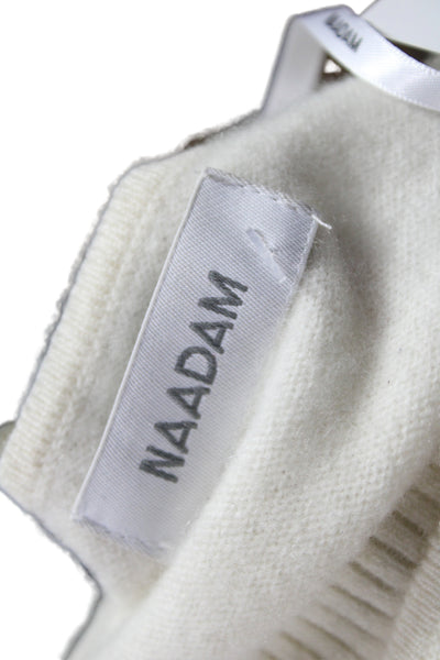 Naadam Womens Ivory 100% Cashmere Sleeveless Scoop Neck Pullover Size M