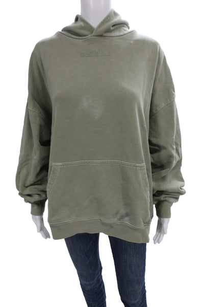 Ksubi Unisex Adults Pullover Hooded Green Cotton Size S
