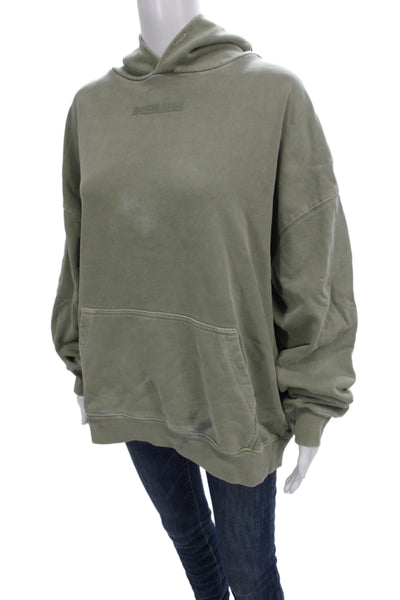 Ksubi Unisex Adults Pullover Hooded Green Cotton Size S
