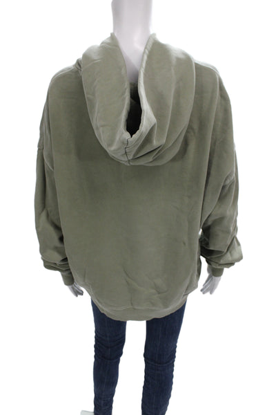 Ksubi Unisex Adults Pullover Hooded Green Cotton Size S