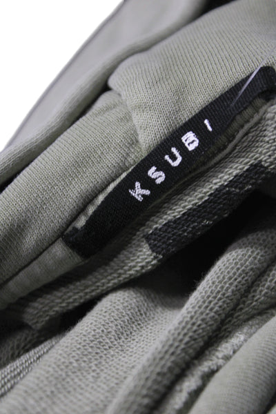 Ksubi Unisex Adults Pullover Hooded Green Cotton Size S