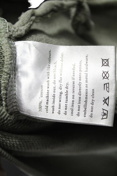 Ksubi Unisex Adults Pullover Hooded Green Cotton Size S