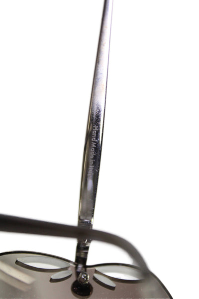 Louis Vuitton Womens Lily Rimless Monogram Flower Sunglasses Silver