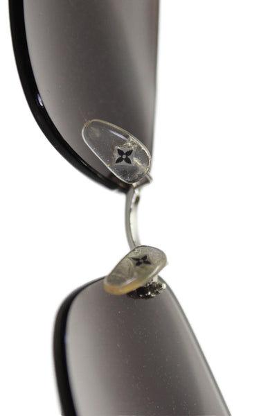 Louis Vuitton Womens Lily Rimless Monogram Flower Sunglasses Silver