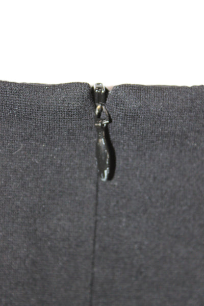 Searle Women Sheath Dress Black Square Neck Sleeveless Zip Size 2