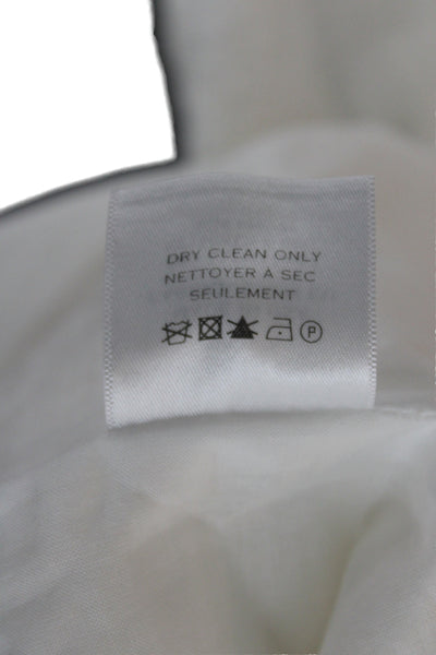 Charlotte Brody Women Shirt Dress White Collared Half Sleeve Above Knee Size S