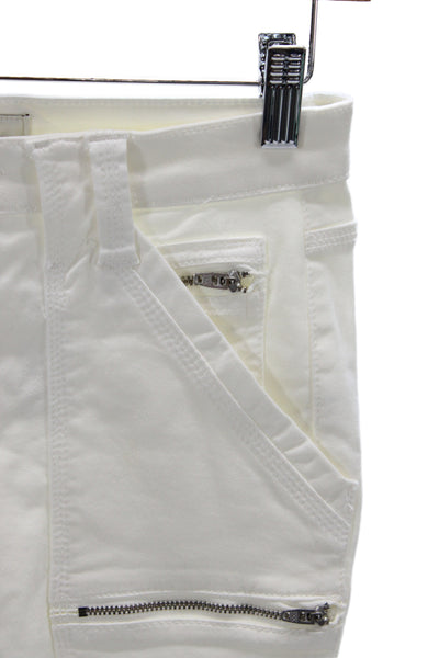 Joie Womens High Rise Ankle Pants White 57% Cotton Size 26