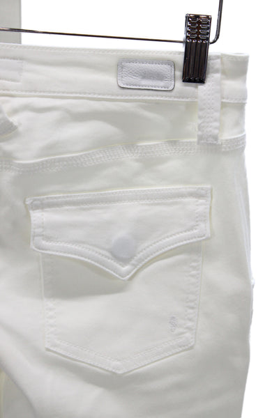 Joie Womens High Rise Ankle Pants White 57% Cotton Size 26