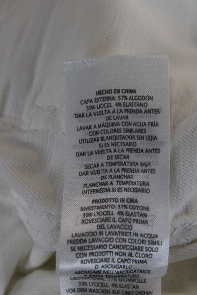 Joie Womens High Rise Ankle Pants White 57% Cotton Size 26