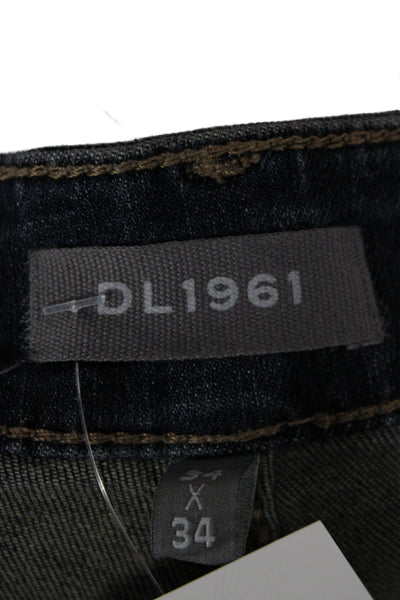 DL1961 Mens Straight Jeans Blue High Rise Cotton Inseam 30 Size 34