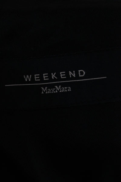 Weekend Max Mara Women Black Basic Jacket Button Long Sleeve Size 6