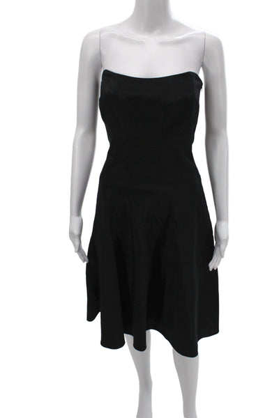 Nicole Miller Collection Women Fit & Flare Black Lace Up Dress Size 4