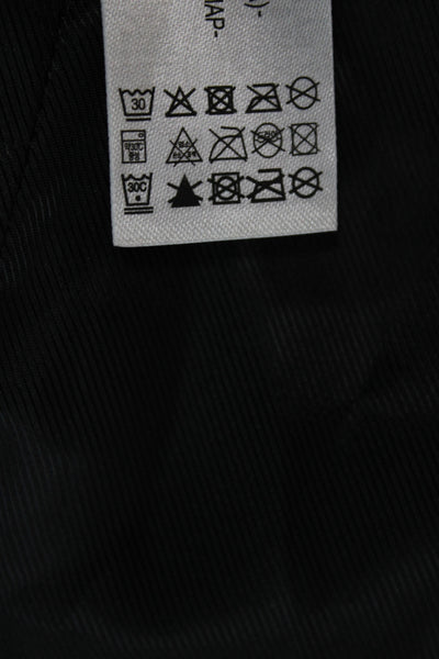 Zara Womens Basic Jacket Black Polyurethane Long Sleeve Solid Size S