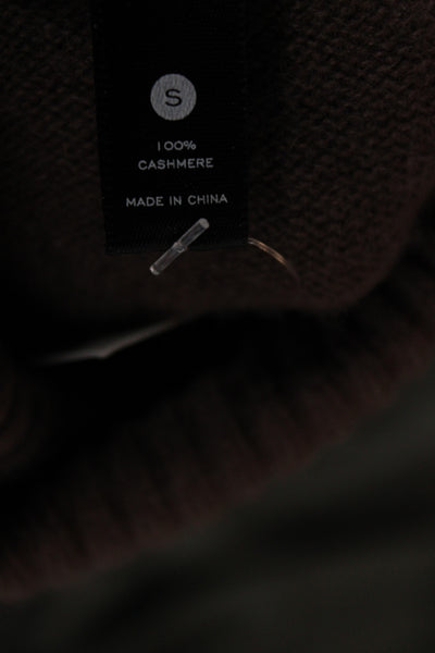 Aqua Cashmere Women Brown 100% Cashmere Turtleneck Pullover Long Sleeve Size S