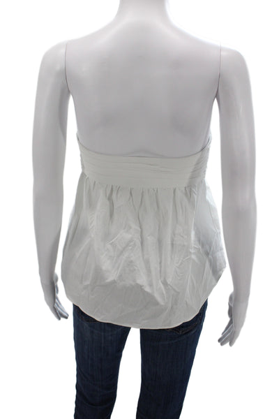 Zara Women Basic Off the Shoulder Sleeveless White Blouse Size S
