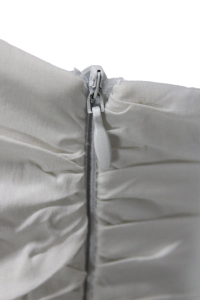 Zara Women Basic Off the Shoulder Sleeveless White Blouse Size S