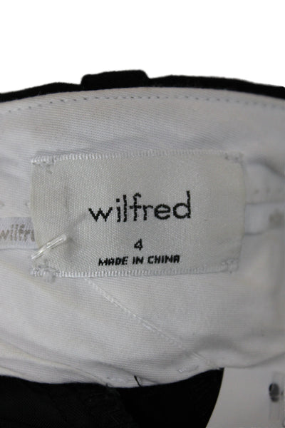 Wilfred Womens Dress Pants Black Button Polyester Inseam 31 Size 4