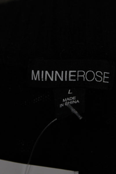 Minnie Rose Womens Cashmere Jogger Pants Black Size L