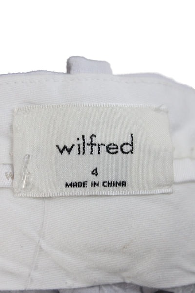 Wilfred Womens Chino Shorts White Polyester Button Closure Size 4