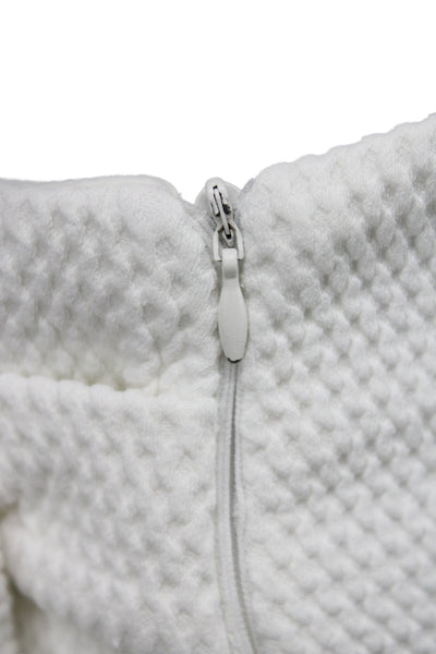 Zara Womens Wrap Shorts White Buckle Textured Summer Size S