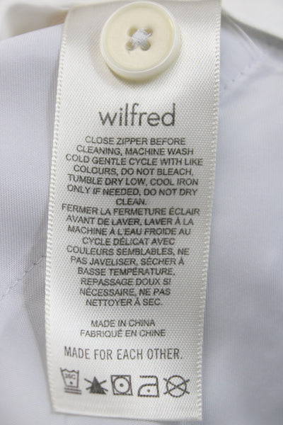 Wilfred Womens Dress Pants White Button 31 Inseam 100% Polyester Size 4