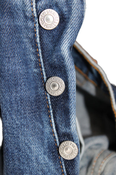 Levis Mens Straight Blue Cotton Jeans Mid Rise Size 27