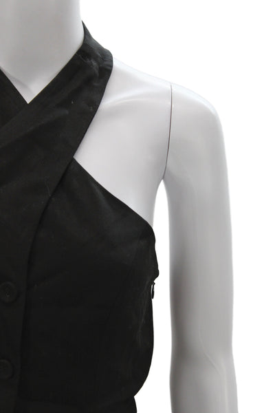 Reformation Women Halter Sleeveless Black Basic Tank Top 100% Tencel Size 2