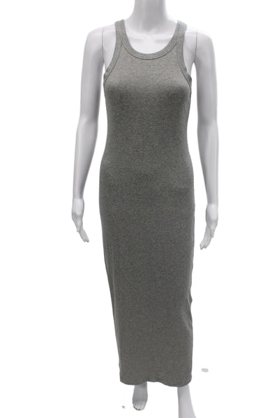Toteme Womens Bodycon Dress Gray Scoop Neck Sleeveless Long Size S