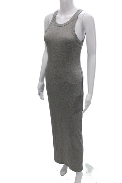 Toteme Womens Bodycon Dress Gray Scoop Neck Sleeveless Long Size S