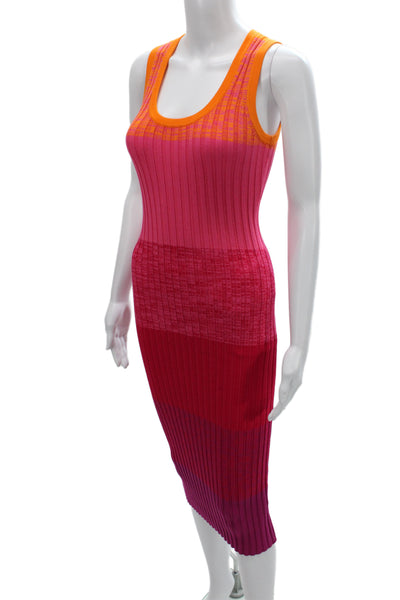 Trina Turk Women Bodycon Multicolor Sleeveless Long Scoop Neck Dress Size XS