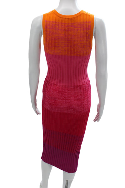 Trina Turk Women Bodycon Multicolor Sleeveless Long Scoop Neck Dress Size XS