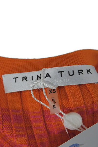 Trina Turk Women Bodycon Multicolor Sleeveless Long Scoop Neck Dress Size XS