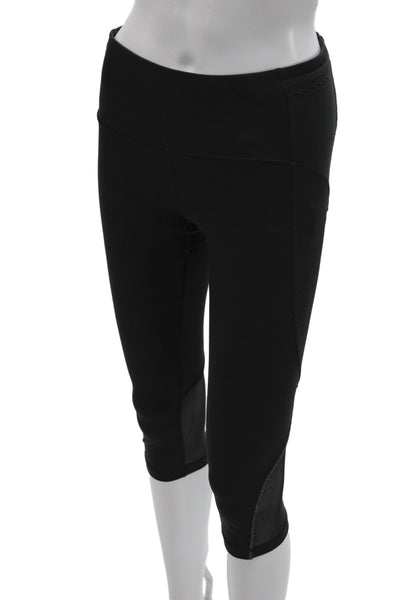 Lululemon Women Capri Leggings Black Nylon Athleisure Pull On Size 6