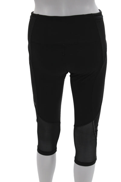 Lululemon Women Capri Leggings Black Nylon Athleisure Pull On Size 6