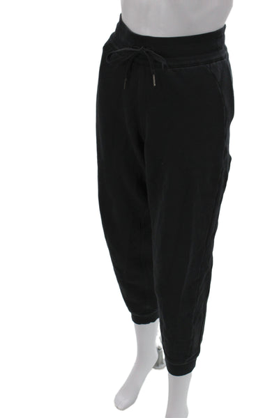 Lululemon Women Jogger Pants Black Cotton Blend Drawstring Size M