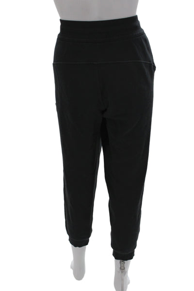 Lululemon Women Jogger Pants Black Cotton Blend Drawstring Size M