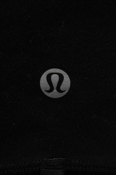Lululemon Women Track Jacket Black Zip Cotton Blend Size 8