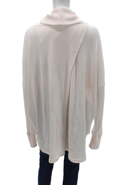 We The Free Women Pullover Cowl Neck Pink Long Sleeve Size XL