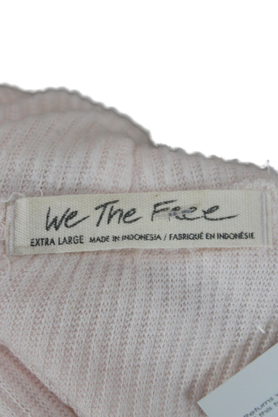 We The Free Women Pullover Cowl Neck Pink Long Sleeve Size XL