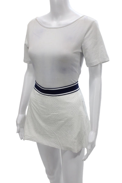 Peter Miller Womens Athletic White Animal Print Skort Short Pull On Size L