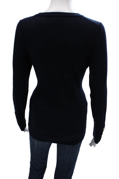 Lilly Pulitzer Women Pullover Sweater Black Round Neck Long Sleeve Size M